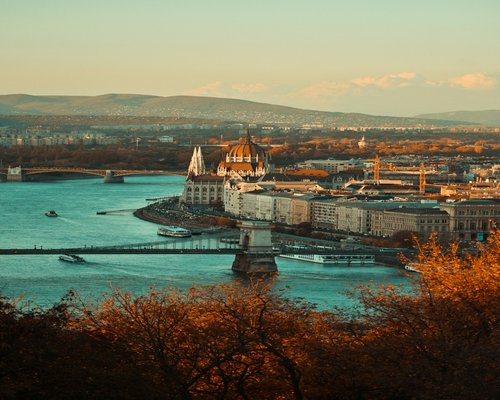 calm walk through Budapest after leisure time